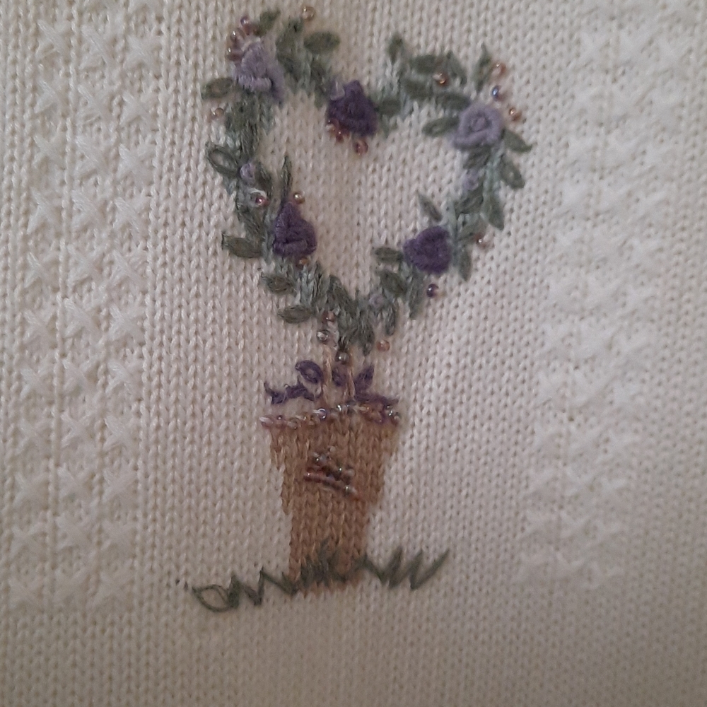 Short Sleeve Button Down Sweater - image 4